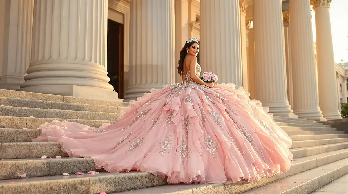 Fotografía profesional de quinceañera hispana en Nashville, Tennessee